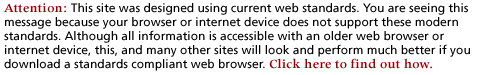 WARNING! Your browser does not use web standards!